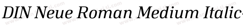 DIN Neue Roman Medium Italic字体转换